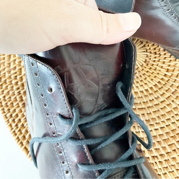 Ariat Ankle Boots, Size 7M Made In Brazil Leather  Burgundy Brown Shoes - Picture 3 of 7